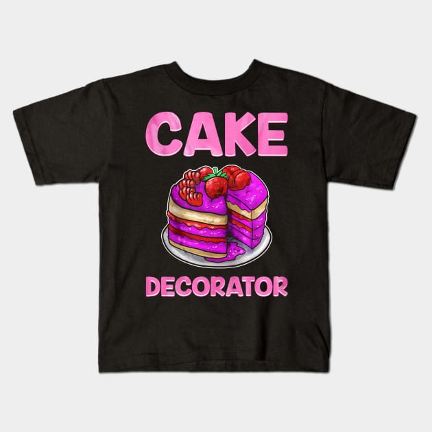 Cake Decorator Kids T-Shirt by toiletpaper_shortage